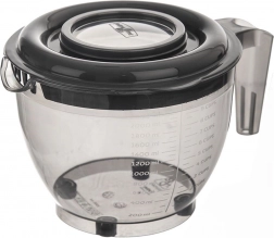 Rührschüssel mit Deckel und Messskala 2,5 l, grau