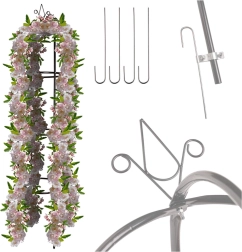 Metalen tuinpergola voor bloemen 195 cm