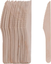 Houten wegwerpmesjes 16,5 cm – 20 stuks