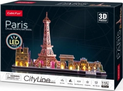 Light-up 3D Puzzle CityLine Panorama Paris 115 Pieces