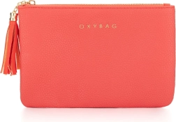 Trousse de toilette en cuir couleur corail