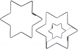 Stainless Steel Star Cookie Cutter, Set of 2