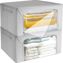 set of textile storage boxes with window 40 × 30 × 20 cm, 2 pcs