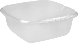 Transparent square kitchen bowl with spout 8 L (34 × 34 cm)