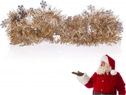 Weihnachtsgirlande 2 m in Silber‑Champagner HOME DECOR