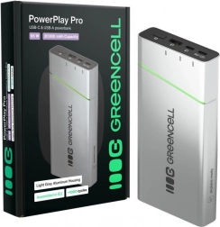 GREENCELL PowerPlay Pro Power Bank 20800 mAh 65W with fast PD charging