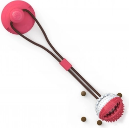 Interaktives Hundespielzeug mit Saugnapf und Leckerli-Ball