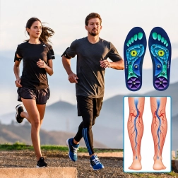 Magnetische Massage-Einlegesohlen für Schuhe mit Akupressur L (44–47) – 1 Stück