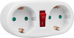 Double socket splitter type F MCE338