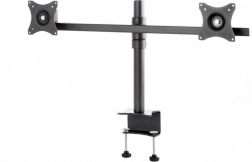 bureausteun voor twee monitoren 19–27″ met VESA 75×75 en 100×100, draagvermogen 20 kg