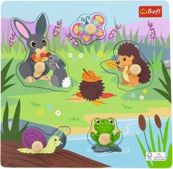 Wooden Puzzle Meadow Animals – 5 Pieces