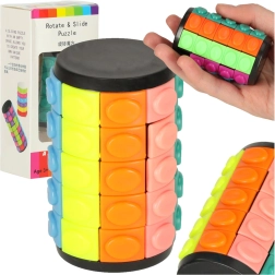 Logical puzzle rotating cylinder 5 rows