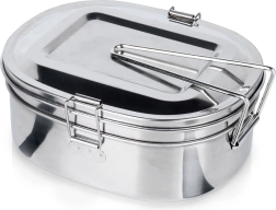 Steel hiking mess kit/lunch box 2-piece 350/900 ml REDCLIFFS