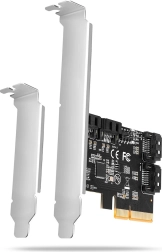 contrôleur PCIe avec 4× SATA 6G, ASMedia ASM1164, équerre pleine et low‑profile