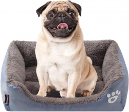 Panier doux pour chien ou chat - taille M, gris