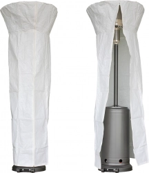 PE protective cover for garden heaters with round roof, white