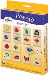 Jeu de mémoire en bois Detoa avec images, 40 pièces