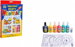 Creatoys peintures à peler pour fenêtres 6×20 ml