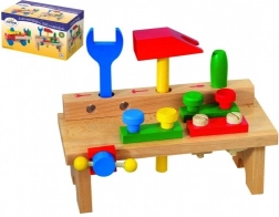 Detoa Werkbank – hölzerner Arbeitstisch mit Werkzeug