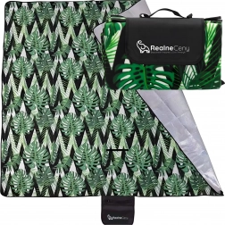 Foldable picnic and beach blanket with insulation 200 × 200 cm, waterproof