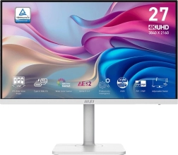 Moniteur 27 pouces LED moderne UHD plat 60Hz blanc