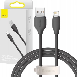 Baseus Jelly silicone cable USB – Lightning 2.4 A, 1.2 m, black