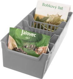 Organisateur de cuisine pour épices, gris, 30 × 13 × 8 cm