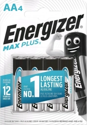 Alkalibatterien AA ENERGIZER MAX PLUS, 4 Stk.