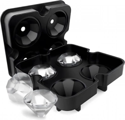 Silicone Ice Mold – XL Diamonds, 4 Cubes