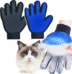 Fellpflege-Handschuh mit Silikon-Noppen zum Auskämmen für Hunde und Katzen