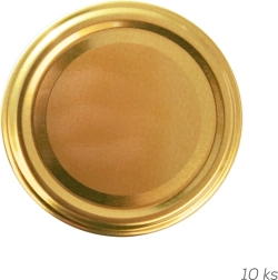 Metal Twist-Off TO 82 Canning Lids, Gold - 10 pcs