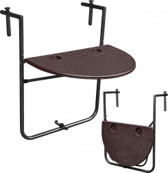 Klappbarer hängender Balkontisch braun ModernHome