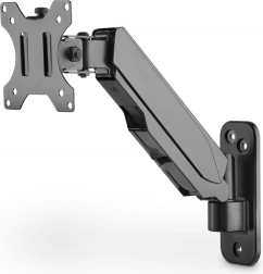 Wall-mounted monitor arm with gas spring, 32", 8 kg