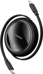 Retractable Charging Cable Baseus Free2Pull USB-C to Lightning 20W 1m Black