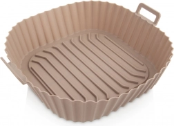 Silicone insert basket for air fryer 22 cm – beige