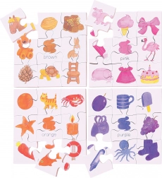Bigjigs Toys Wooden Educational Puzzle Colors 4in1