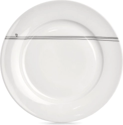 Porcelain flat plate white with heart motif 27 cm