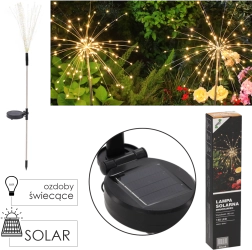 Solar-Gartenlampe Pusteblume, 150 LEDs, warmweiß, 90 cm