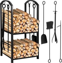 Brennholzständer mit Zubehör