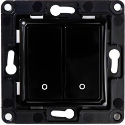 Wandschakelaar Shelly met 2 knoppen, zwart