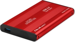 Boîtier externe pour disques 2.5" HDD/SSD SATA3, USB 3.0, rouge