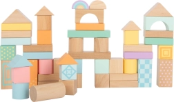 Wooden Pastel Blocks 50 pcs small foot