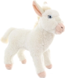 Âne blanc en peluche 25 cm