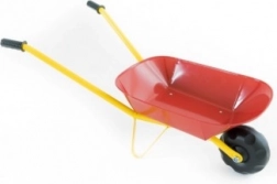 Kindertinnen kruiwagen rood