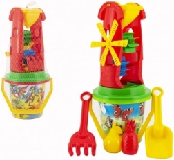 Zandset met molentje en vormpjes