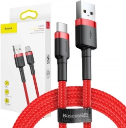 Baseus Cafule USB‑C Kabel 3 m, 2 A – rot
