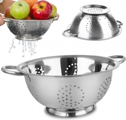 Edelstahl-Küchensieb 28 cm mit Standfuß