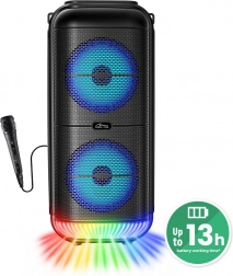 Tragbarer Bluetooth-Lautsprecher MEDIA-TECH Power Audio MT3183 mit Karaoke und LED-Beleuchtung