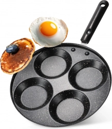 Granit koekenpan voor eieren met 4 vormen BASIC LINE 24 cm