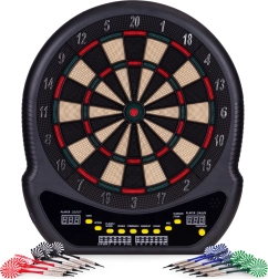 Cible électronique LCD 48 cm avec 27 jeux et 12 fléchettes